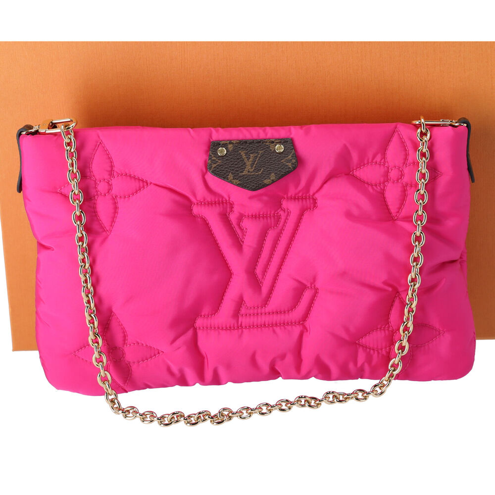 Louis Vuitton Maxi Multi Pochette Accessoires Pillow Shoulder Bag Black Pink - Picture 5 of 10